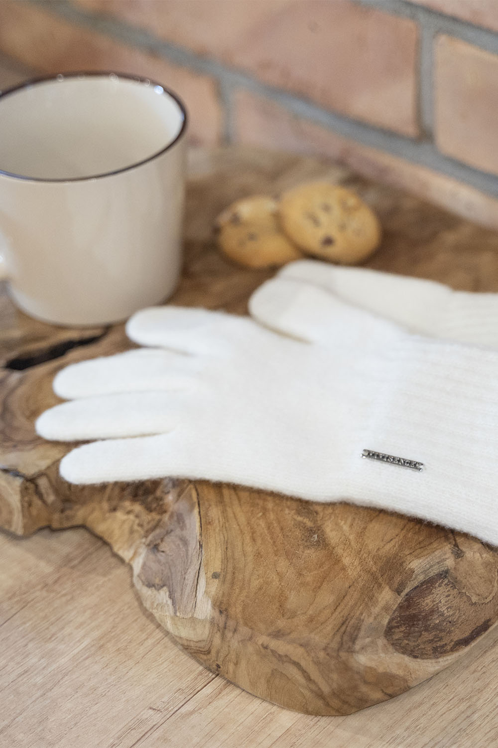 Vivisence Damen Handschuhe Winter Weichem und Warme Ideal für Kaltes Wetter 7202, weiß