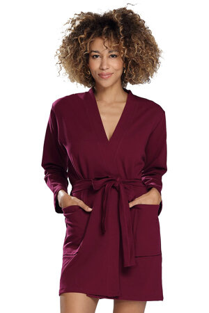 Dkaren ladies dressing gown Pola , Maroon