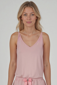 Vivisence Damen Pyjama Oberteil Viskose mit Trägern Perfekt Für Nacht 2200, 