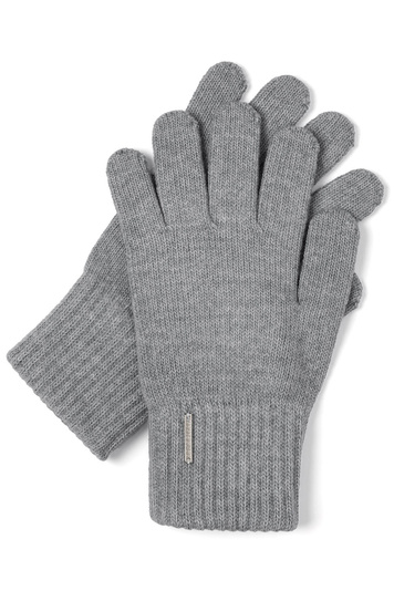 Vivisence Stylish And Warm Five-Finger Winter Gloves For Women With Wide Welt Finish Soft And Warm Wool Blend Material Ideal For Winter And Cold Autumn Days, Light Grey