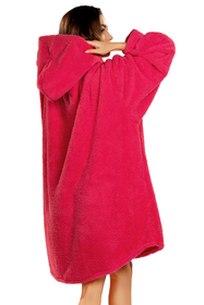 Vivisence Sweat à Capuche Couverture Ultra Doux Poche Frontale Pratique Chaud et Confortable Sweat Couverture Oversize Matériau Chaleureux Idéal Pour L’Hiver, framboise