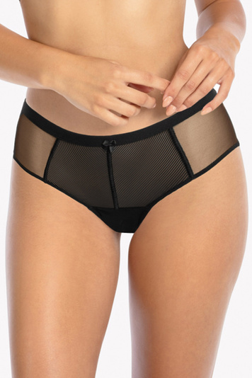 Gaia sheer ladies mesh briefs 1058P Sonia, Black