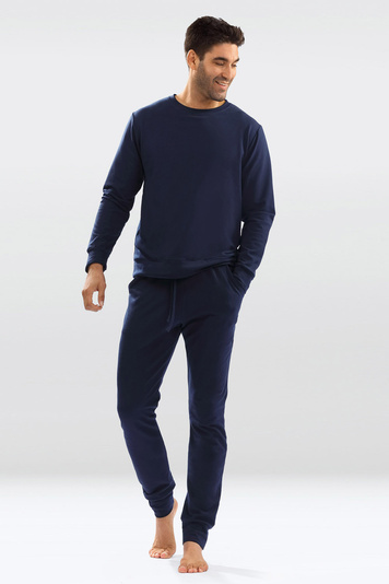 Dkaren smooth classic men's tracksuit Justin , Dark Blue