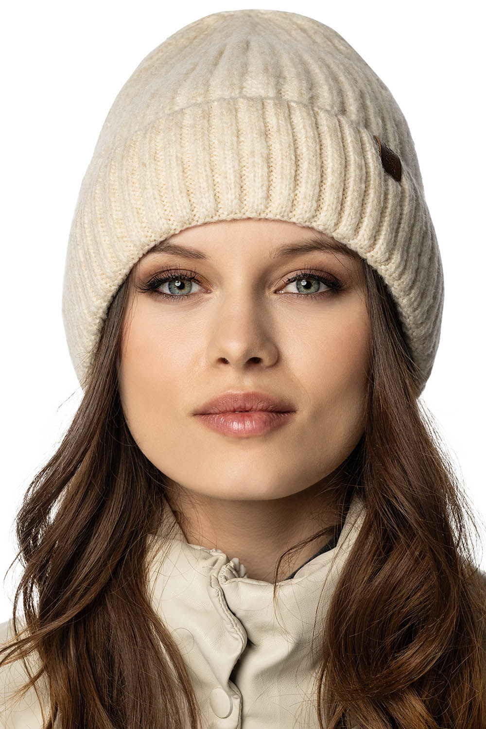 Vivisence Damen Winter Mütze Klassischen Beanie Strickmütze Stil Perfekte Passform Strickbündchen Warmem Rippengarn Ideal Für Kalte Wintertage Winter Herbst Modell 70104, ecru