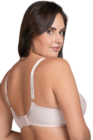 Vivisence Damen Bügel-BH Softcup Spitze Mit Dekobändern Verstellbare Träger Schleife Netz Cups Transparent Roségold Details Lingerie Vollschale Unterwäsche, 
