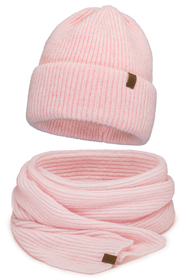 Vivisence Damen Mütze Schal Set Mit Merinowolle Für Wärme Und Stil Täglich, Pink