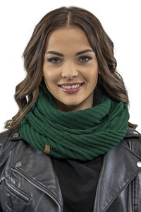 Vivisence Écharpe Tube Femme Double Épaisseur Idéale Pour Journées Froides 7017S, vert