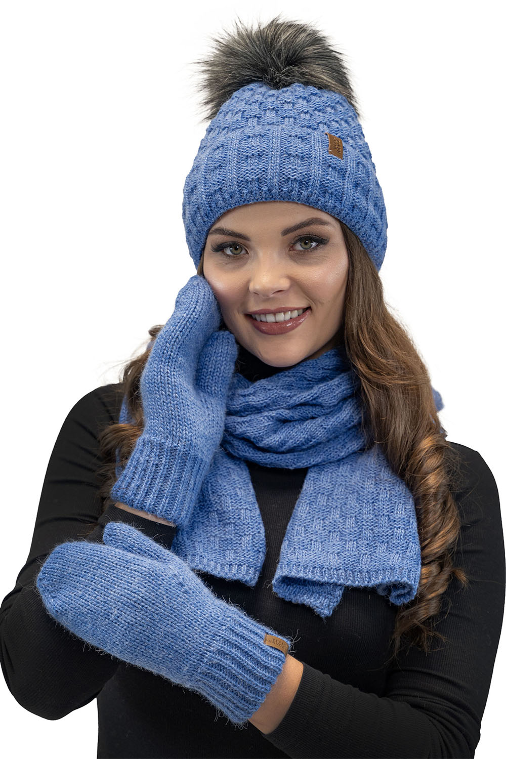Vivisence Women's Winter Scarf Soft And Warm For Cold Days 7015S, jeans