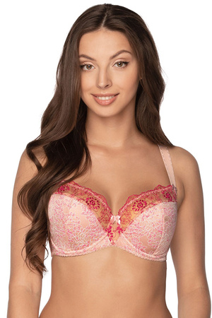 Gaia underwired floral semi padded bra 1195 Desiree, Pink