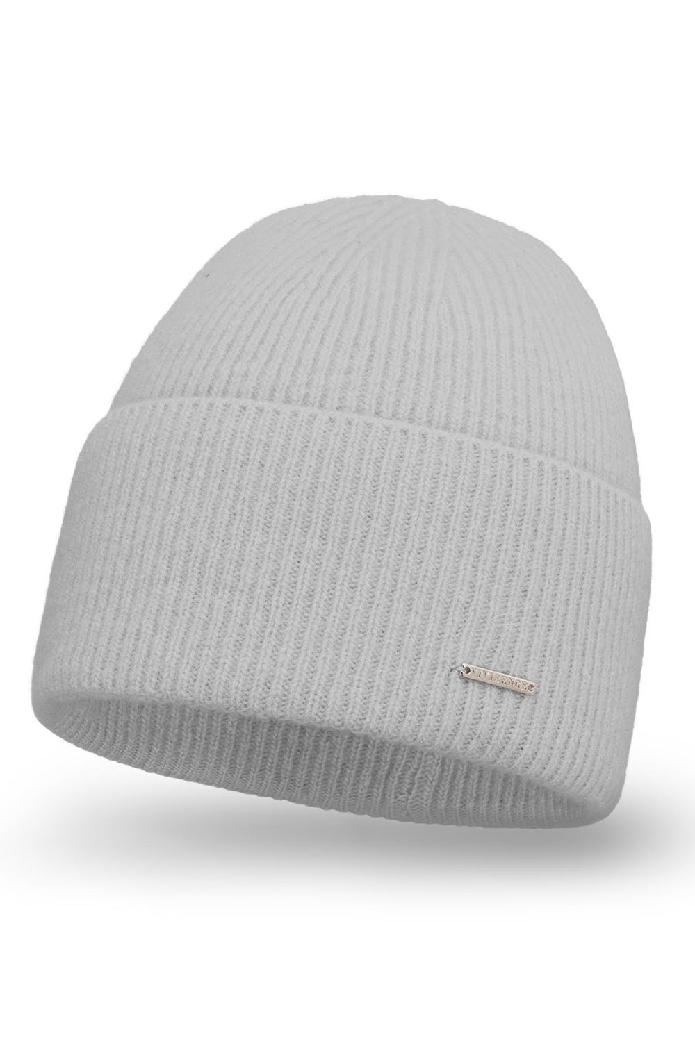 Vivisence Soft Knitted Hat With Turn-Up Hem And Lining Extreme Warmth 7096, light grey
