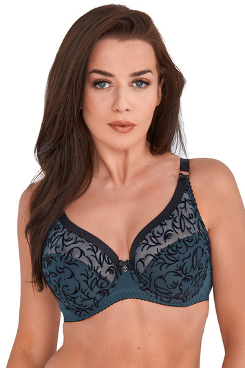 Gaia Semi-padded bra with flock pattern 1213 Adaline , Blue