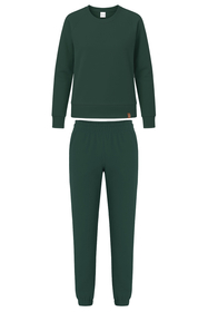 Vivisence Damen Trainingsanzug Baumwolle Bündchen Taschen Alltag Komfort 9204, 