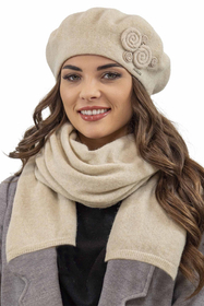 Vivisence Béret En Laine Femme Protection Thermique Pour Les Jours Froids 7037, beige