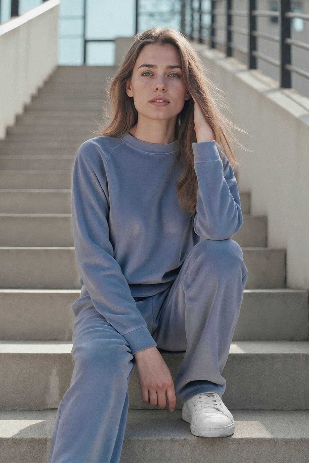 Vivisence Damen Velour Jogginghose Mit Geradem Bein Und Elastischem Bund Bequeme Freizeithose Für Zuhause Sport Und Alltag 9105, 