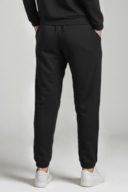 Vivisence Pantalon De Survêtement Femme Confortable Ceinture Élastique Poignets Côtelés Poches Latérales Tissu Doux Coton Mélangé Pour Détente Maison Sport Look Quotidien 9104, 