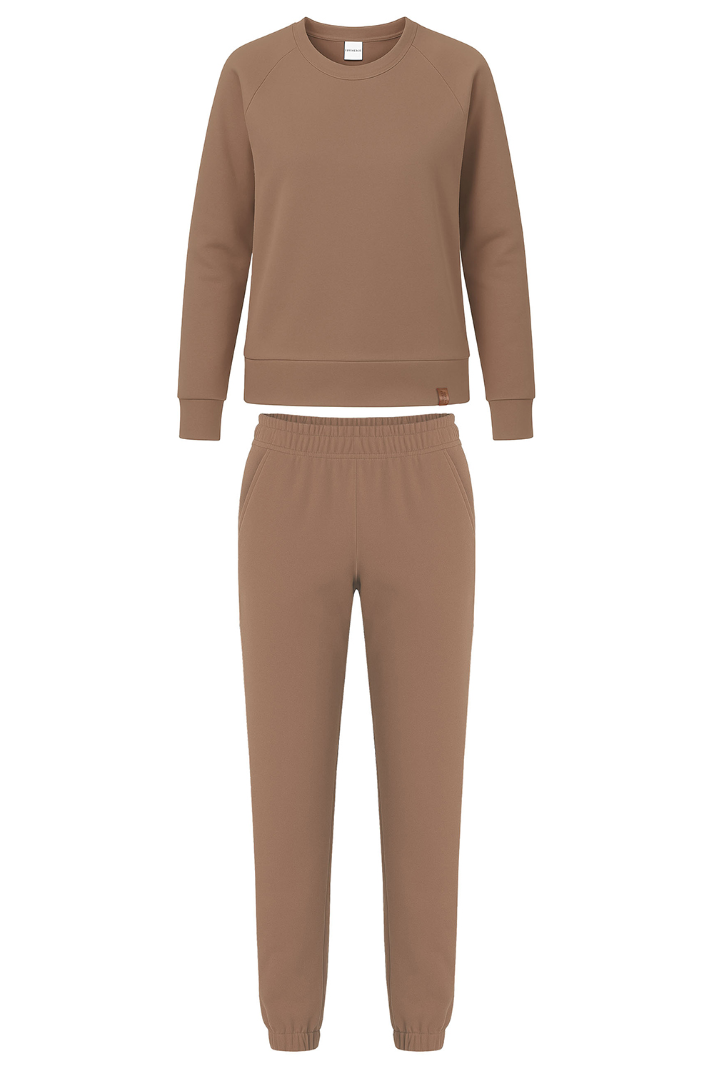 Vivisence Damen Trainingsanzug Baumwolle Bündchen Taschen Alltag Komfort 9204, 