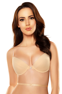 Vivisence underwired smooth backless push-up bra 1040, beige