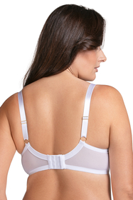 Vivisence Semi-Padded Bra Floral Lace Upper Cups Smooth Foam Bottom Cups Adjustable Wide Straps Supportive Wires Perfect for Gift Elegant Packaging, 
