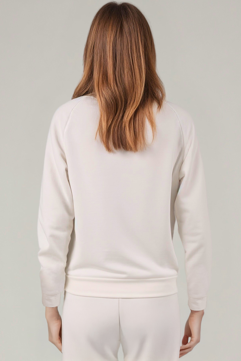 Vivisence Sweatshirt Damen Mit Rundhalsausschnitt Aus Baumwolle Langer Ärmel Bequemer Schnitt 9004, 