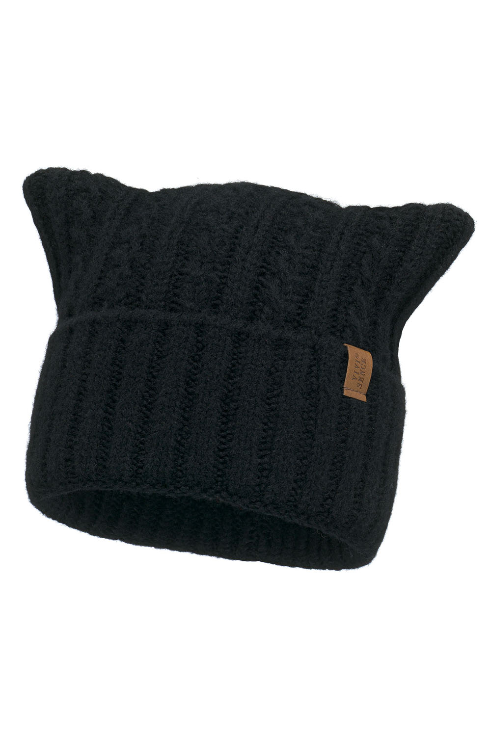 Vivisence Femme Bonnet Hiver Laine Merinos Doux Pour Protection Contre Le Froid, noir