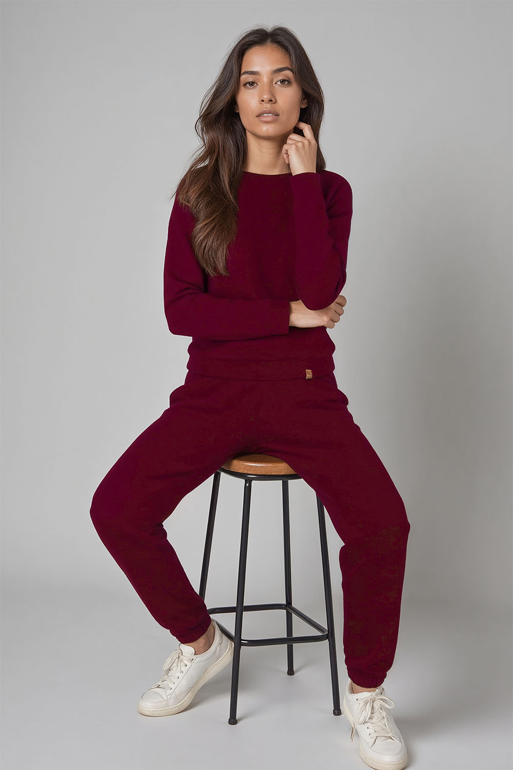 Vivisence Women's Sweatpants Relaxed Fit Lounge Soft Cotton Blend Joggers With Ribbed Cuffs Elastic Waist And Pockets For Everyday Casual Or Homewear Look 9104, 