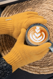 Vivisence Women's Winter Gloves Wool Ideal For Cold Weather 7201, honey