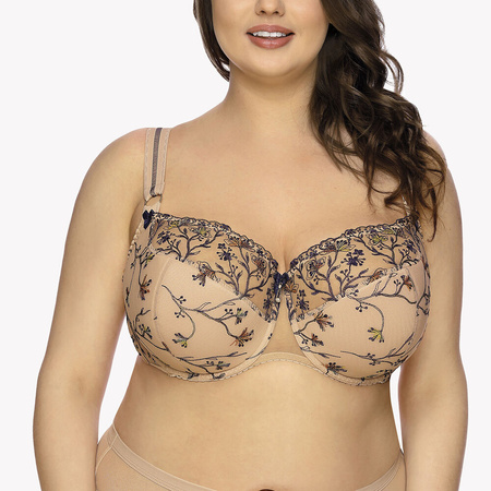 Gaia beautiful semi padded bra with embroidery 1062 Patricia , Beige