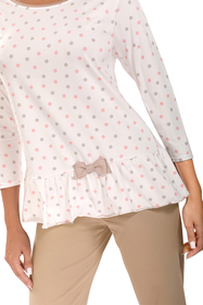 Vivisence Two-piece female pyjama set 2033, ecru/beige