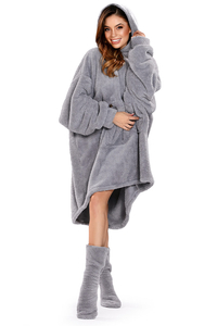 Vivisence Sweat à Capuche Couverture et Chaussettes Poche Frontale Couverture Oversize Chaud et Confortable Tissu Ultra Doux Idéal Pour l’Hiver et Comme Cadeau Cosy,