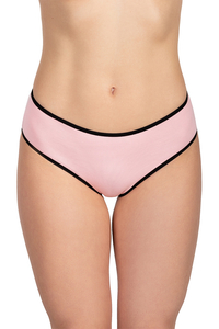 Vivisence culotte classique slip pour femme 4016, bande noire: rose