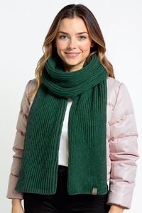 Vivisence Femme Echarpe Hiver Laine Merinos Confort Chaleur Quotidienne, vert