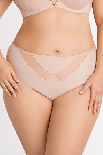 Gorsenia women's high-waisted briefs K566 Vicky, beige