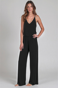 Vivisence Femme Pantalon de Pyjama Tricot Respirant Confort Pour la Nuit 2102, noir