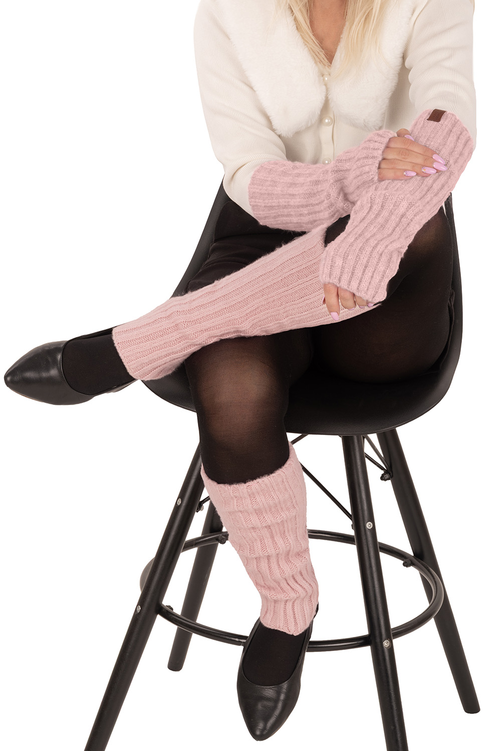 Vivisence Women Winter Gloves Soft Stretch Knit For Warmth And Comfort, Pink