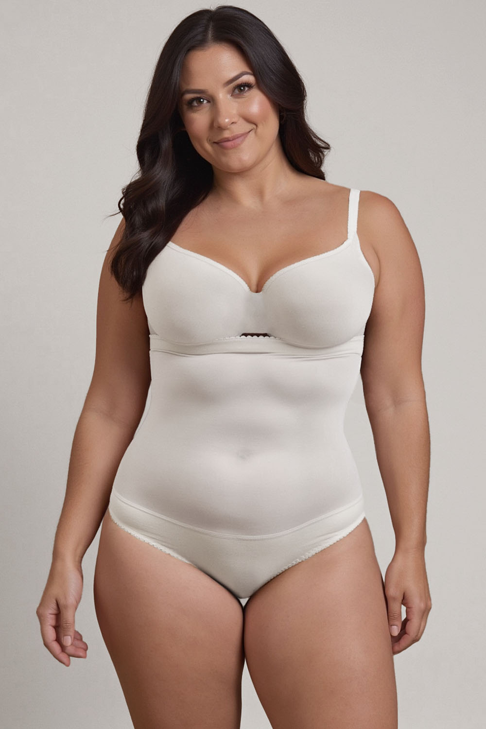Vivisence Femme Culotte Gainante Taille Haute Silhouette Parfaitement Formée 4101, blanc