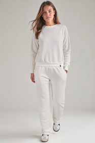 Vivisence Loungewear Damen Trainingsanzug Set Lockerer Schnitt Rundhals Freizeitanzug Mit Taschen 9205, 