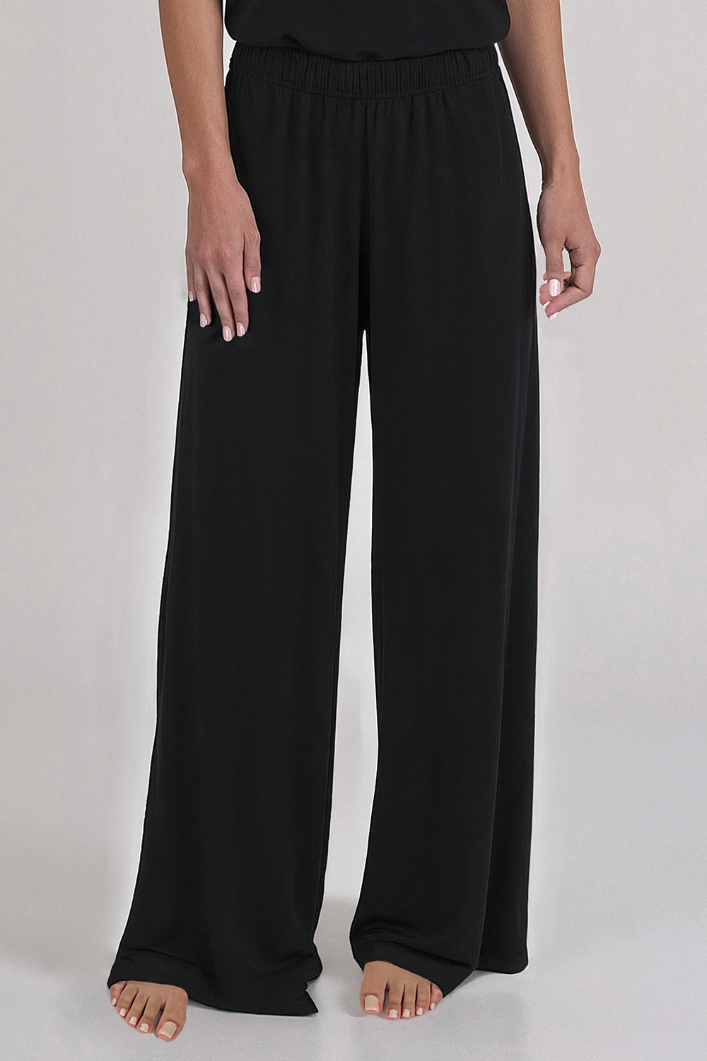Vivisence Femme Pantalon de Pyjama Tricot Respirant Confort Pour la Nuit 2102, noir