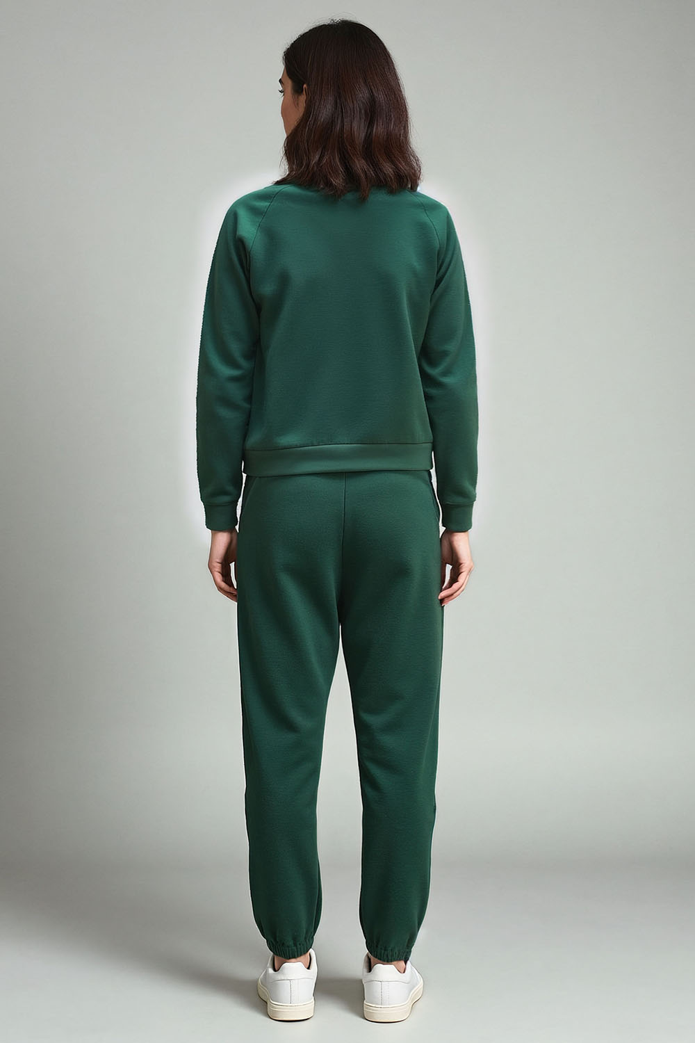 Vivisence Damen Trainingsanzug Baumwolle Bündchen Taschen Alltag Komfort 9204, 