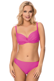 Vivisence Womens Swimwear Bra Push Up Bikini Top With Removable Padding Adjustable Back Straps, pink2