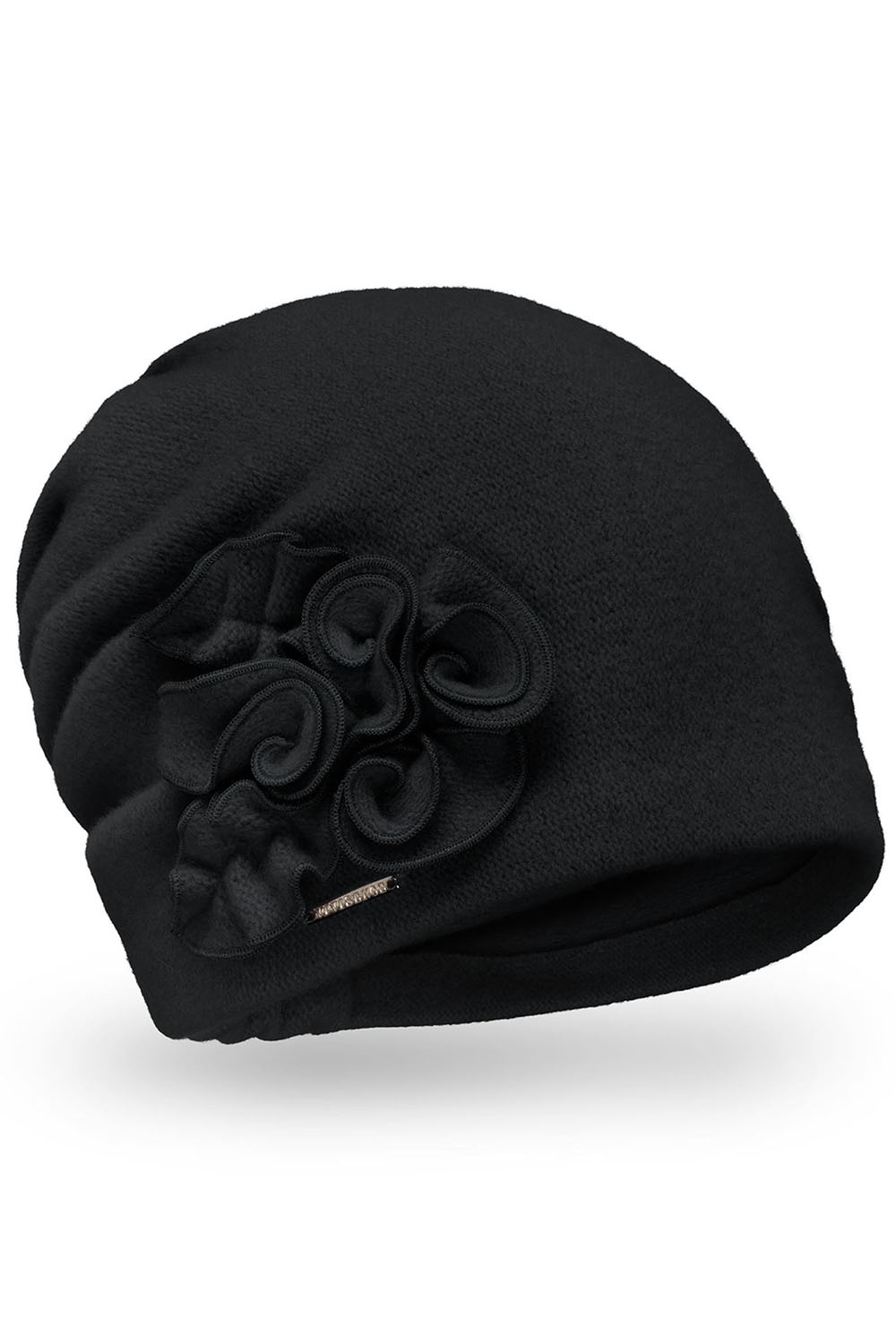 Vivisence Damen Mütze Wintermütze Elegante Warme Schurwolle Handgestickter 7076, schwarz
