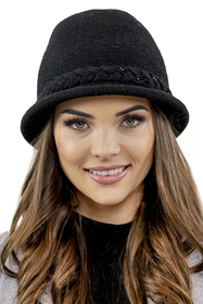 Vivisence Damen Mütze Winter Hut Klassischem Stil Herbst Warme Strickmütze 7043, schwarz