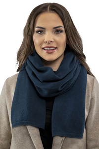 Vivisence Écharpe Femme Hiver Chaude Et Confortable Pour Les Journées Froides 7101, bleu foncé