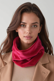 Vivisence Femme Snood Hiver Tricot Doux En Coton Confortable Chaleur Chaque Jour, rubis