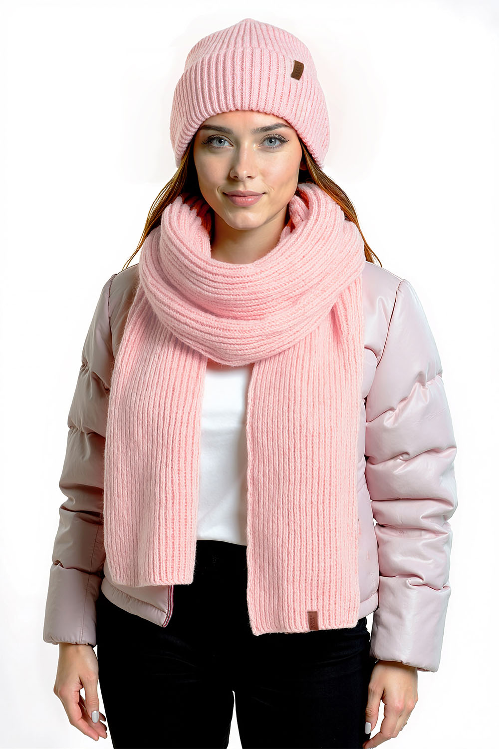 Vivisence Femme Echarpe Hiver Laine Merinos Confort Chaleur Quotidienne, rose