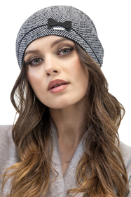 Vivisence Damen Mütze Winter Strickmütze Warme Wintermütze Wollzusatz Elegante 7003, schwarz
