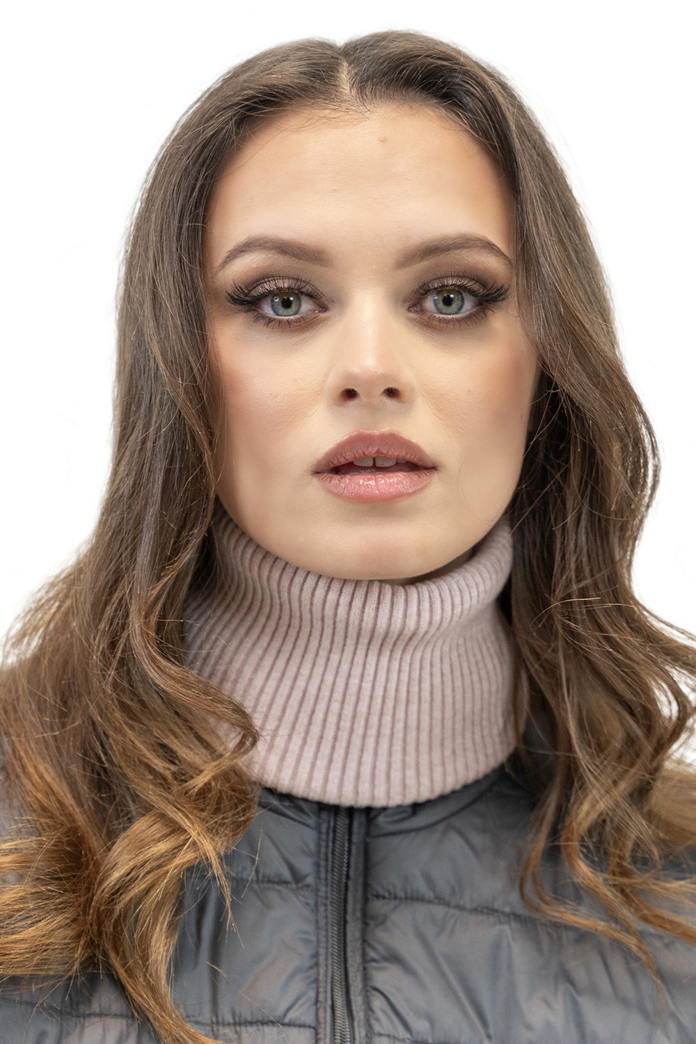 Vivisence Damen Stirnband Winter Geripptem Garn Perfekter Anpassung Optimalen 7092, puderrosa