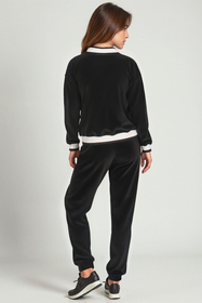 Vivisence Ensemble Survêtement Velours Col V Coupe Confort Idéal Quotidien 9201, 