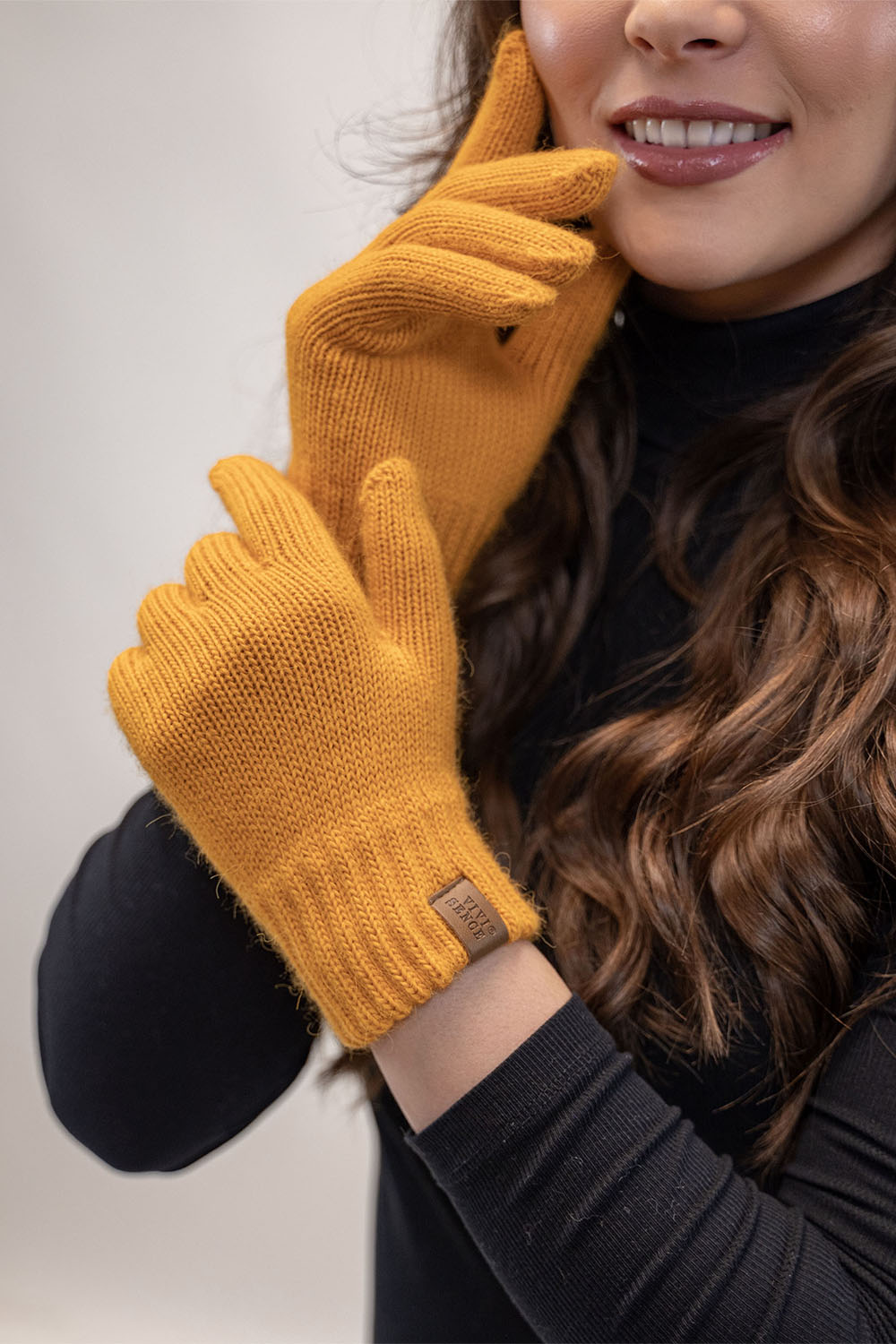Vivisence Women's Winter Gloves Soft And Warm Ideal For Cold Weather 7014, honey
