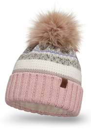 Vivisence Damen Bommelmütze Winter Bommel Wärmendem Garn Antistatischer 7099, Pink