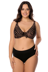 Vivisence Damen Bikini-Unterteil Hoher Bund Ideal für den Strand 3005, schwarz